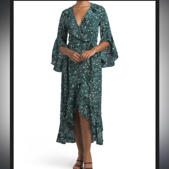 Max Studio Ruffle Wrap Dress - Picture 1 of 5